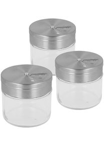 Metaltex Gewürzstreuer Set Glas/Inox, 100ml, 3-teilig, Ø6x6cm