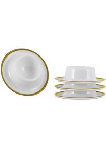 Gimex Linea Line Eierbecher, 4er Set, gold