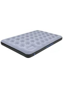 High Peak Comfort Plus Double Luftbett, inkl. Fußpumpe, 197x138x20cm, grau/blau/schwarz