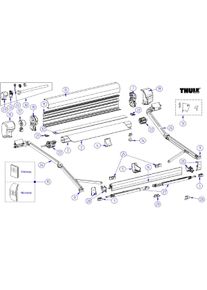 Endkappe (Motor), anthrazit, links - Thule Ersatzteil Nr. 1500603372 - f&uuml;r Typ 8000