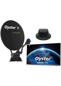 TenHaaft Oyster V Premium Satanlage inkl. Smart TV 24" (61cm) Pro Multimediapaket, Twin Skew, inlusive Internetantenne