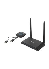 SpeaKa Professional SP-VShare 4K UHD-Präsentationssystem 4fach Multi Viewer Whiteboard-Funktion drahtlos schwarz