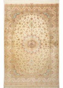 Ghom Persisk teppe 240 x 160 Beige (Iran) Håndknyttet