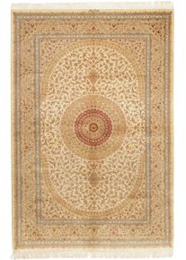 Ghom Persisk teppe 240 x 160 Beige (Iran) Håndknyttet