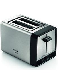 Bosch TAT5P420DE Kompakt Toaster, 970W, 2 Scheiben, DesignLine, Gleichmäßiges Röstbild, Edelstahl