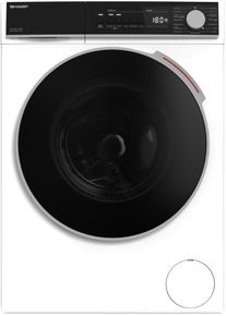 Sharp ES-NFB914CWA-DE 9 kg Waschmaschine, 1400U/Min, 60cm breit, DoubleJet, AquaStop, BubbleDrum, Dampf, weiß
