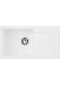 respekta Denver Mineralite Einbauspüle mit 1 Becken, 78 x 44 cm, weiß