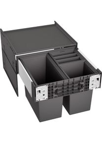 Blanco Select II 50/3 Abfallsammler, 1 x 19 L und 2 x 8 L Eimer, grau (526202)