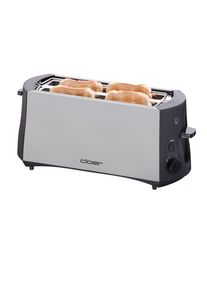 Cloer 3710 4-Scheiben-Toaster, 1380W, Temperatursensor, chrom