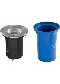 EVN Lichttechnik EVN Bodeneinbauleuchte - rund - schwenkbar - EDS / Alu IP67 - GU10 - max. 35W - 230V, edelstahl (678235)