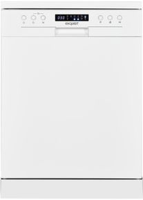 Exquisit GSP9414-030D Standgeschirrspüler, 60 cm breit, 14 Maßgedecke, 6 Programme, EcoProgramm, Auto Door Open, LED Display, weiß