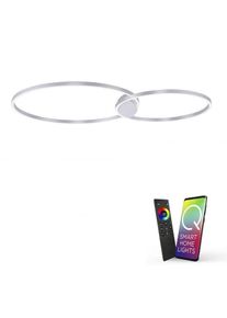 Paul Neuhaus Q-KATE, LED-Deckenleuchte, CCT, modern, dimmbar, Smart Home, 46W, 5520lm, aluminium (6590-95)