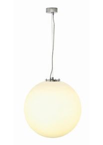 SLV ROTOBALL 50 Pendelleuchte, E27, silbergrau/weiß, Ø 50 cm, max. 24W (165400)