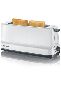 Severin AT 2232 Automatik-Langschlitztoaster, 800W, Defroster-Stufe, Aufwärm-Stufe, weiß-grau