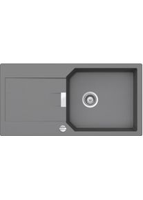 Schock Manhattan D-100L-U Granitspüle mit Ablauffernbedienung, Cristalite, reversibel, Croma (MAND100LUGCR)