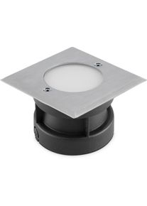 EVN Lichttechnik EVN Bodeneinbauleuchte, LED, RGB+W, 3000K, 2W, IP67, quadratisch, edelstahl (674029902)