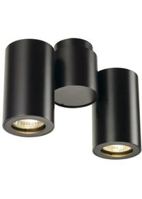 SLV ENOLA_B Wand- Deckenleuchte, zweiflammig, QPAR51, schwarz, max. 100 W (151830)
