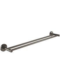 Grohe Essentials Doppel-Badetuchhalter, hard graphite gebürstet (40802AL1)