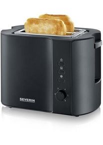 Severin AT 9552 Toaster, 800W, Defroster-Stufe, Aufwärmstufe, automatische Abschaltung, schwarz matt