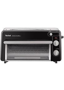 Tefal TL6008 Toast n Grill, Toaster mit integriertem Grillgerät, 1300 W, schwarz/silber