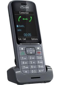 Auerswald COMfortel M-720 IP-DECT-Mobiltelefon mit Ladeschale, titangrau (90242)