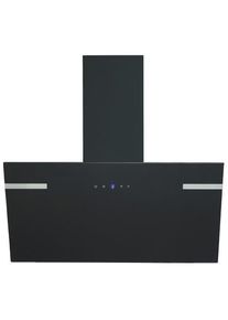 respekta CH58090SA+ A+ Kopffreihaube Sarina, 90 cm breit, 494,3 m³/h, TocuhControl, 3 Leistungsstufen, Glas schwarz