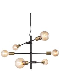 Nordlux Josefine Pendelleuchte Matt, 6-Flammig, 6x25 Watt, E27, IP20, schwarz (48933003)