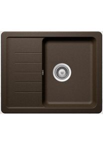 Schock Toledo D-100XS-A Granitsp&uuml;le mit Ablauffernbedienung, Cristadur, reversibel, bronze (TOLD100XSABRO)