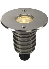 SLV DASAR 920 Outdoor LED Bodeneinbauleuchte, 3000K, rund, IP67, Blende edelstahl gebürstet, 230V (233520)