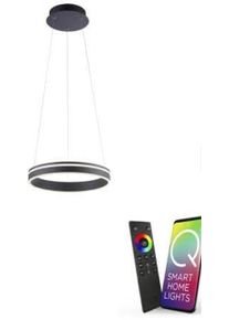 Paul Neuhaus Q-Vito LED-Pendelleuchte, 28W, 3000lm, Smart Home, anthrazit (8410-13)