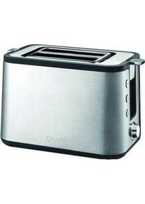 Krups Control Line KH 442D Toaster, 700 W, Aufknusperfunktion, edelstahl/schwarz