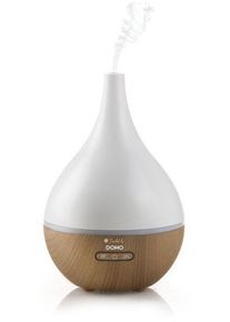 Domo DO9213AV Aromazerstäuber mit LED-Beleuchtung, Leistungsstufen 3, Fassungsvermögen 0,2 Liter, Holzoptik/weiß