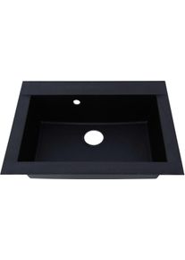 respekta Ohio Mineralite Einbauspüle mit 1 Becken, 66 x 50 cm, schwarz