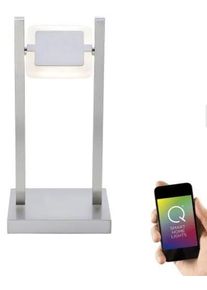 Paul Neuhaus Q-Vidal Tischleuchte, Smart Home, 4W, 450lm, silber/weiß (4309-55)