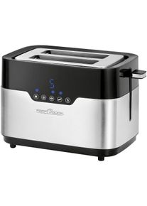 ProfiCook PC-TA 1170 Toaster, 770-920 W, breite Toastschlitze, Sensor Touch, schwarz/edelstahl