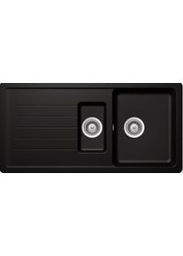 Schock Toledo D-150-U Granitsp&uuml;le mit Ablauffernbedienung, Cristadur, reversibel, magma (TOLD150UMAG)