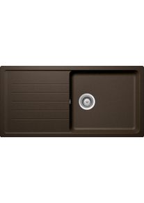 Schock Toledo D-100L-U Granitspüle mit Ablauffernbedienung, Cristadur, reversibel, bronze (TOLD100LUBRO)