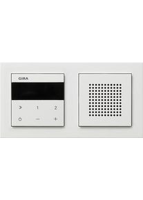 GIRA 232029 Unterputz-Radio IP, komplett mit Abdeckrahmen GIRA E2, Reinweiß Glänzend