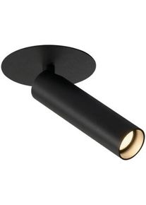 SLV KARPO 30 Wand- und Deckeneinbauleuchte, LED, einflammig, 3000K, schwarz, Rosette flach (152380)