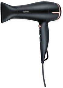 Beurer HC 60 Haartrockner, 1400W, 3 Heizstufen, 2 Aufsätze, schwarz (59132)