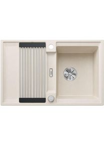 Blanco Adira 45 S-F Granitspüle, SILIGRANIT, mit Ablauffernbedienung, reversibel, mit Zubehör, softweiß (527598)