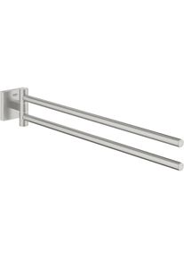 Grohe Start Cube Doppel-Handtuchhalter, Quickfix, supersteel (40976DC0)