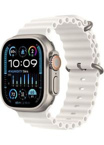 Apple Watch Ultra 2 (2023) | GPS + Cellular | argento | Cinturino Ocean bianco