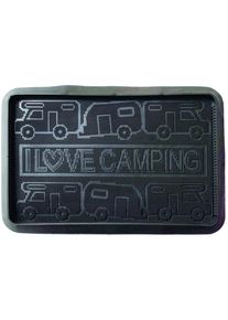 Arisol I love Camping Fu&szlig;matte, 40x60cm, schwarz