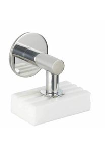 Wenko Turbo-Loc Magnetseifenhalter mit Turbo-Loc Wandbefestig, silber gl&auml;nzend