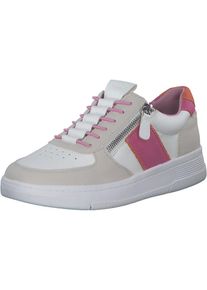 Jana Dames Veterschoen '23785' beige / oudroze / wit 40