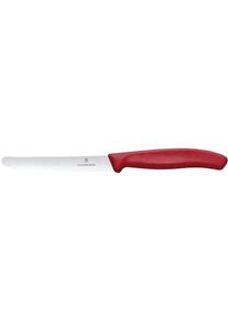 Victorinox Swiss Classic Tafelmesser, wellenschliff, rot