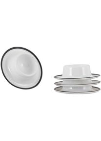 Gimex Linea Line Eierbecher, 4er Set, schwarz