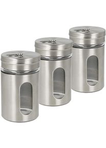 Metaltex Gewürzstreuer Set Glas/Inox, 100ml, 3-teilig, Ø5x8cm