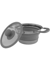 Eurotrail Pfanne mit Deckel, 1L, grau